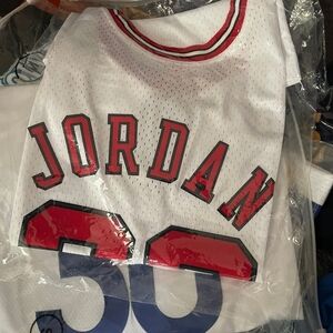 Jordan Kids' White Jersey with Red Accents